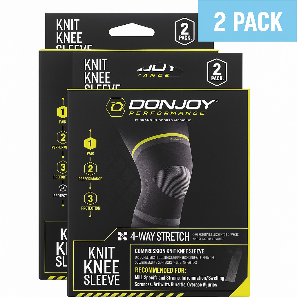 DonJoy Knit Knee Sleeve Compression 2 SMALL SIZE Pack New