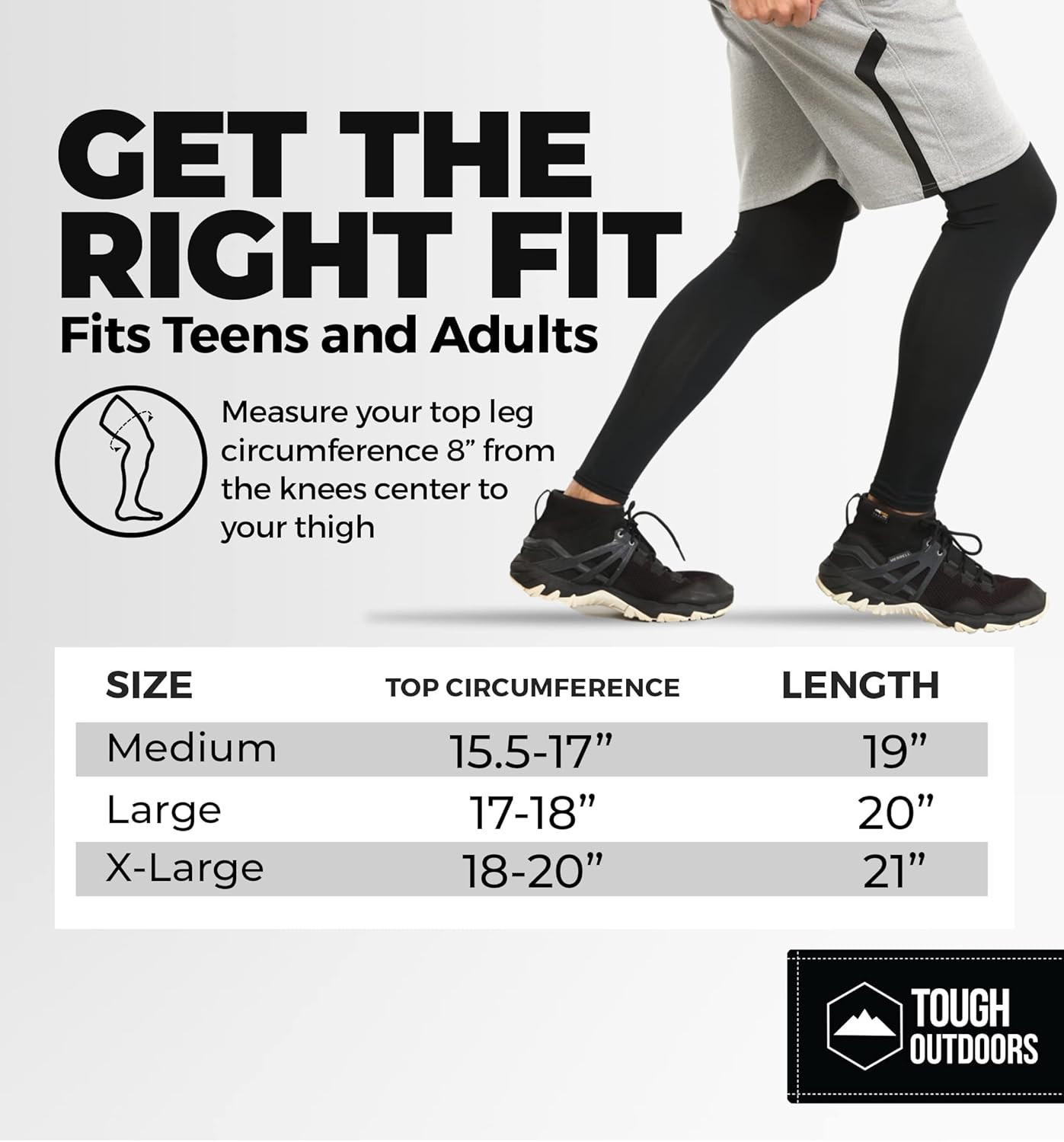 Leg Compression Sleeve – Leg Sleeves for Men & Women – Compression Calf Sleeves