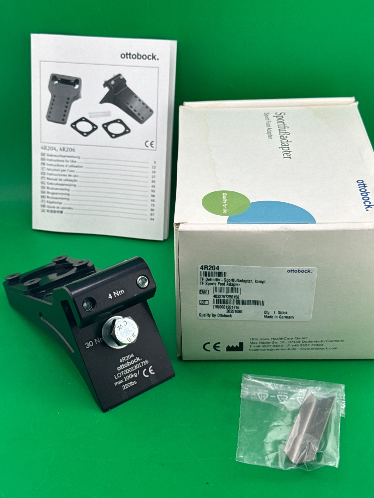 Ottobock Otto bock 4R204 prosthetic blade sports adapter. New