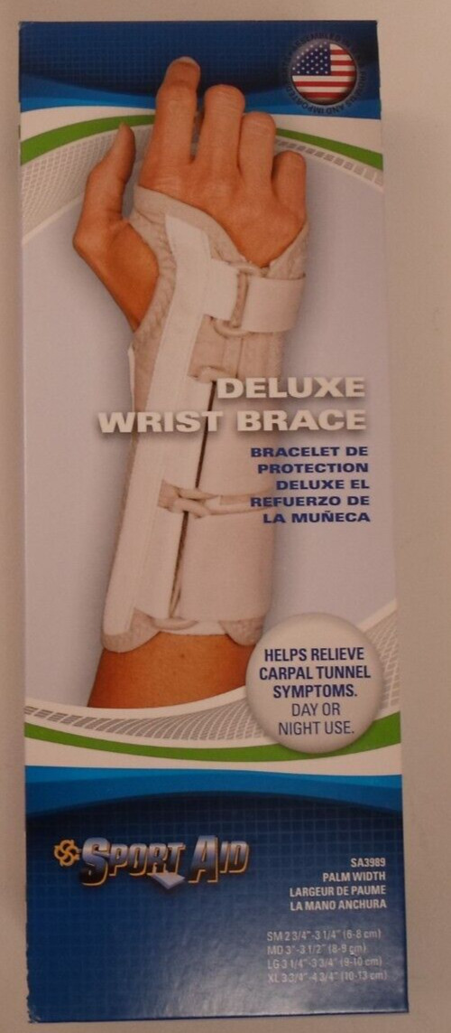 Sportaid Wrist Brace Deluxe Left Beige Small 1 each By Scott Specialties