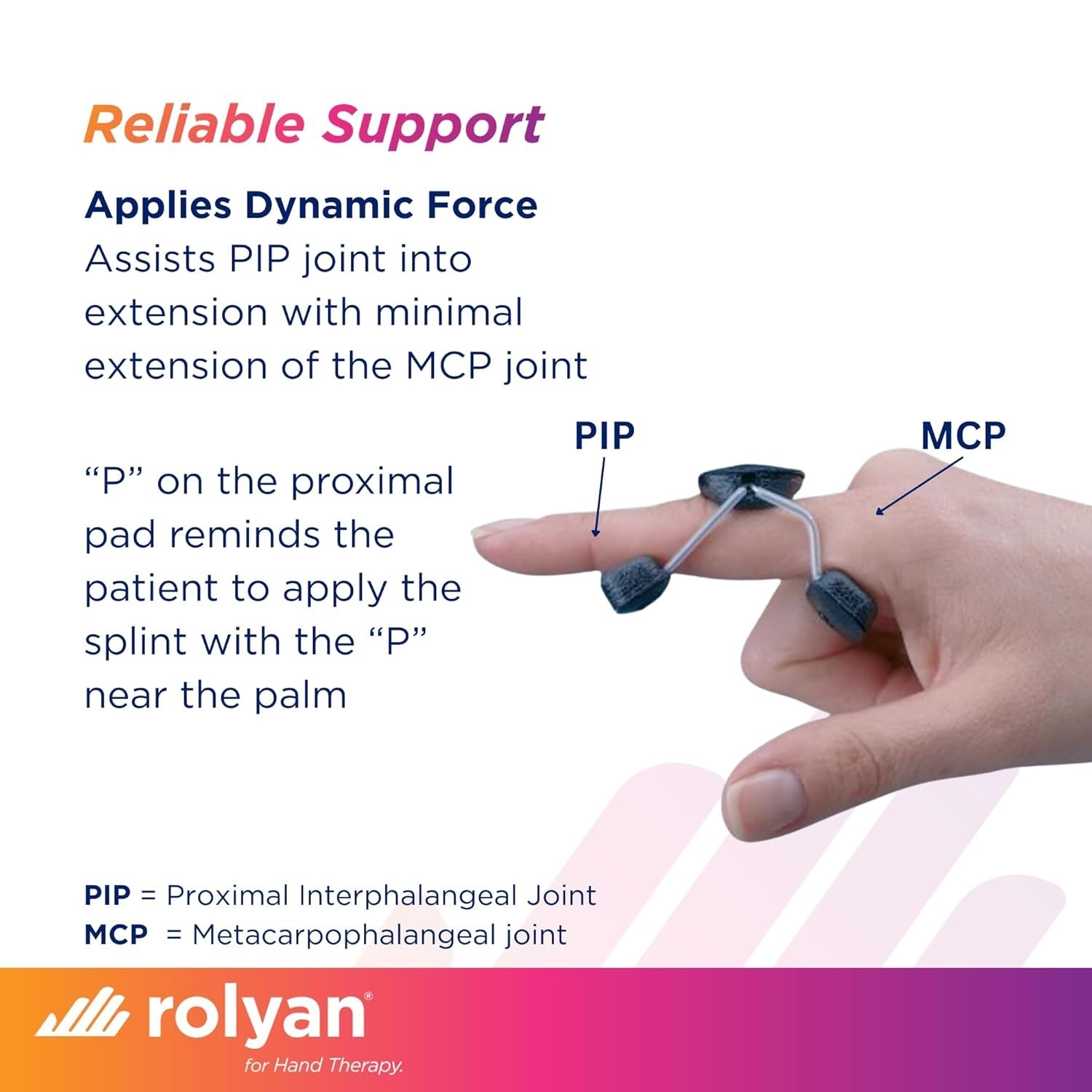 Rolyan Sof-Stretch Finger Extension Splint, Black, Finger Medium Black – 1 Pack