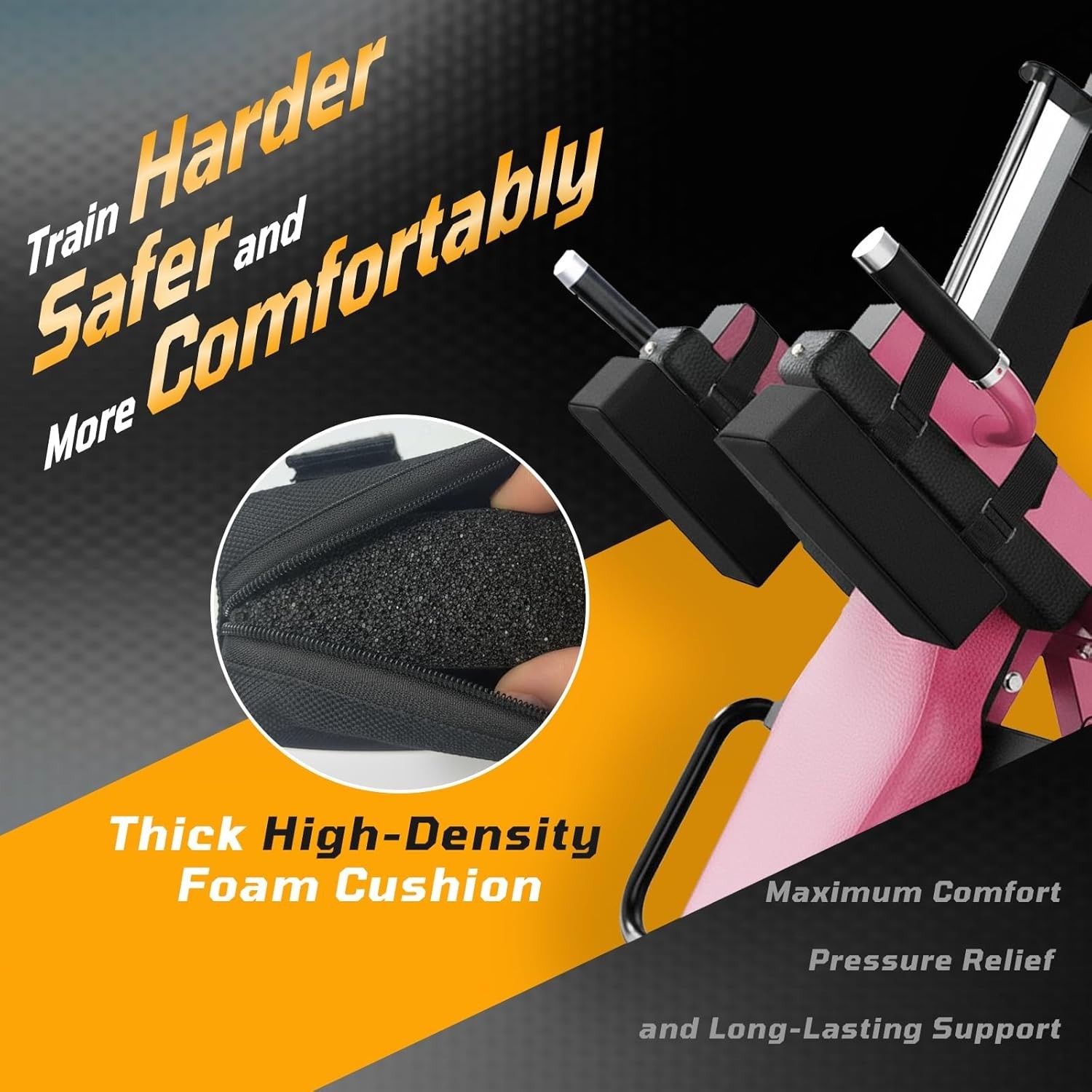 Hack Squat Shoulder Pads 2 PCS – Thick Foam Cushion with Adjustable Straps, Redu