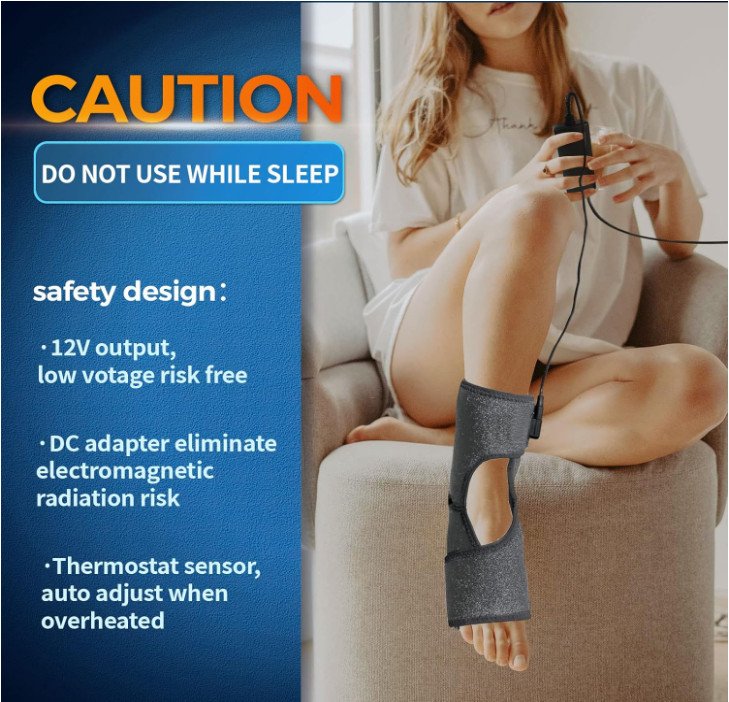 Ankle Heating Pad for Achilles Tendonitis and Plantar Fasciitis Relief, Heate…