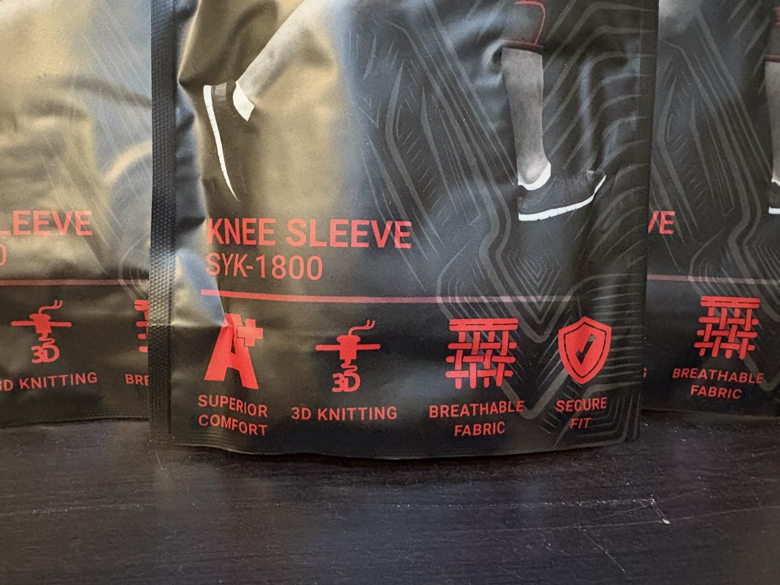 UFLEX Athletics Knee Sleeve SYK-1800 Size Large L Running Jogging NEW SEALED