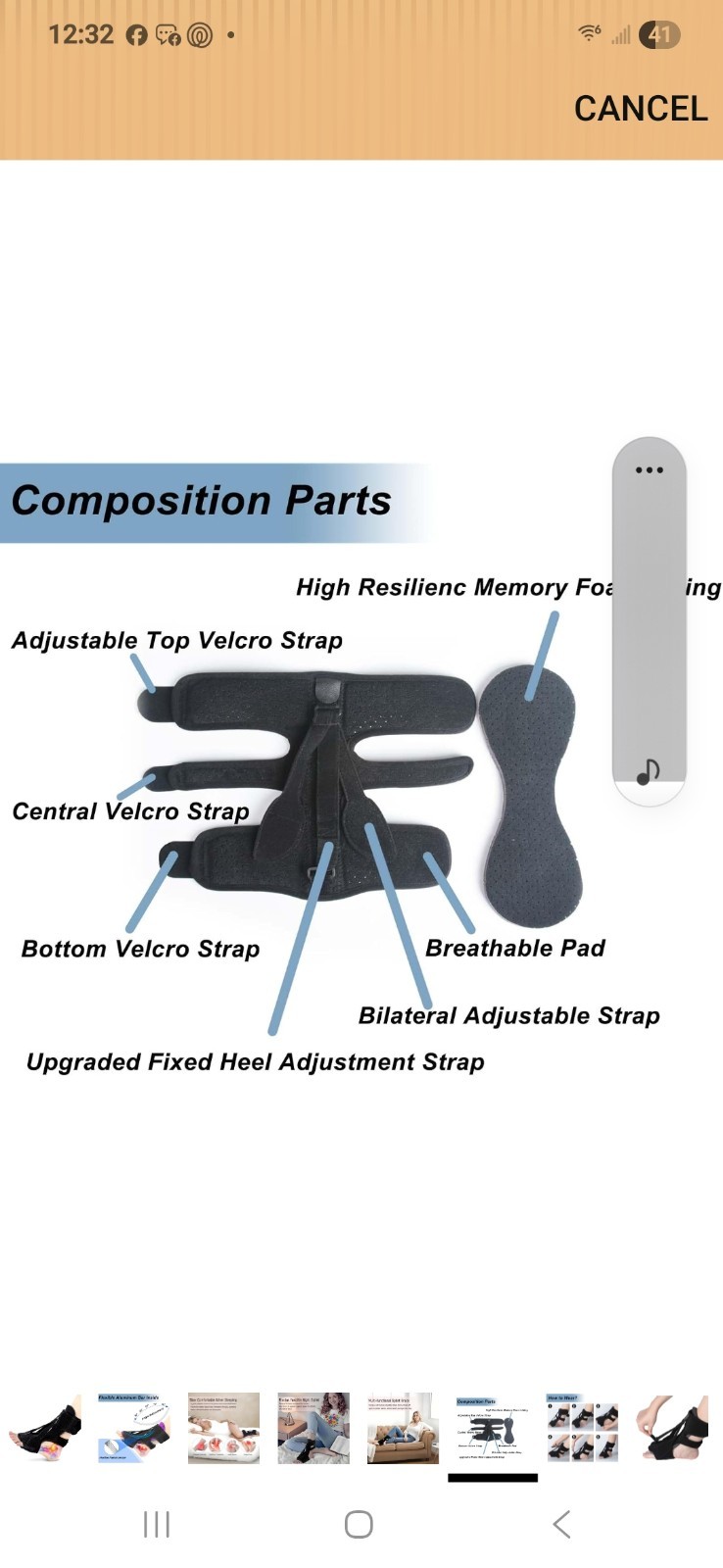 (37)2026 Upgrade Plantar Fasciitis Night Splint for Men Women, Adjustable…
