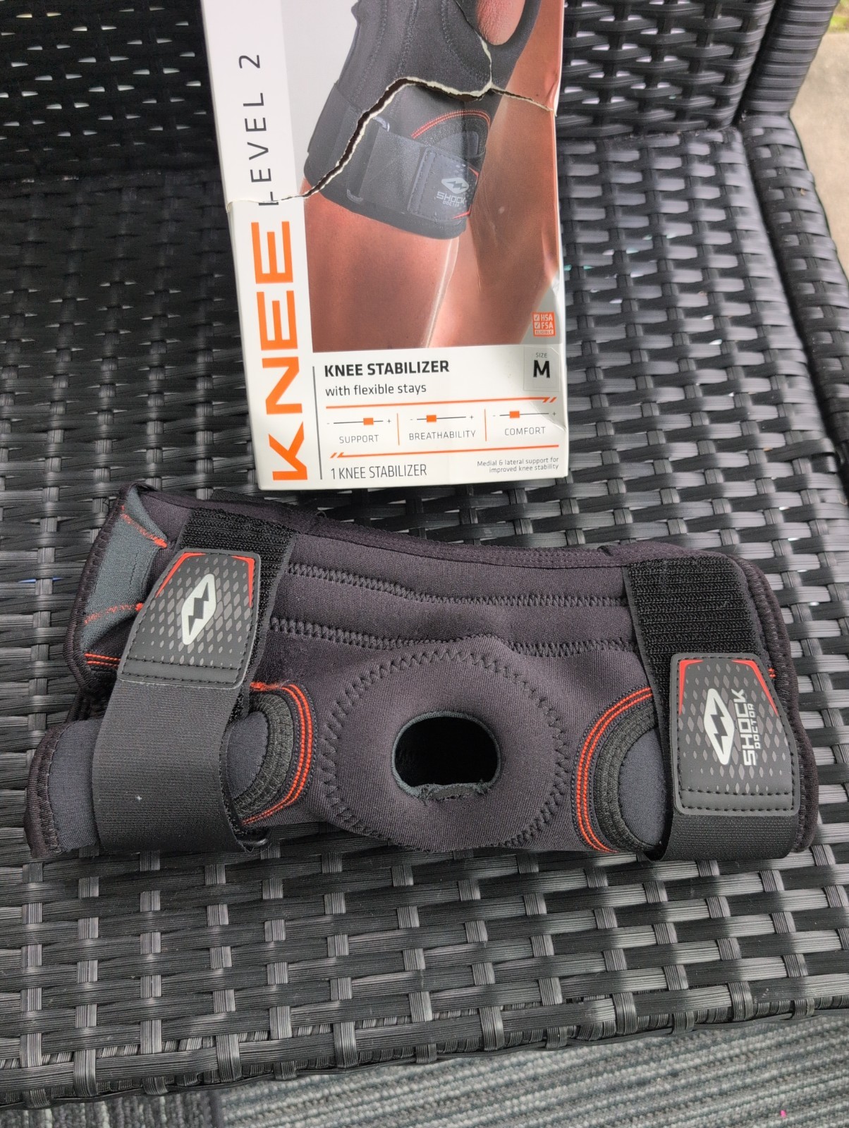 SHOCK DOCTOR Knee Stabilizer Level 2 Performance Support Model 870 – Size Med