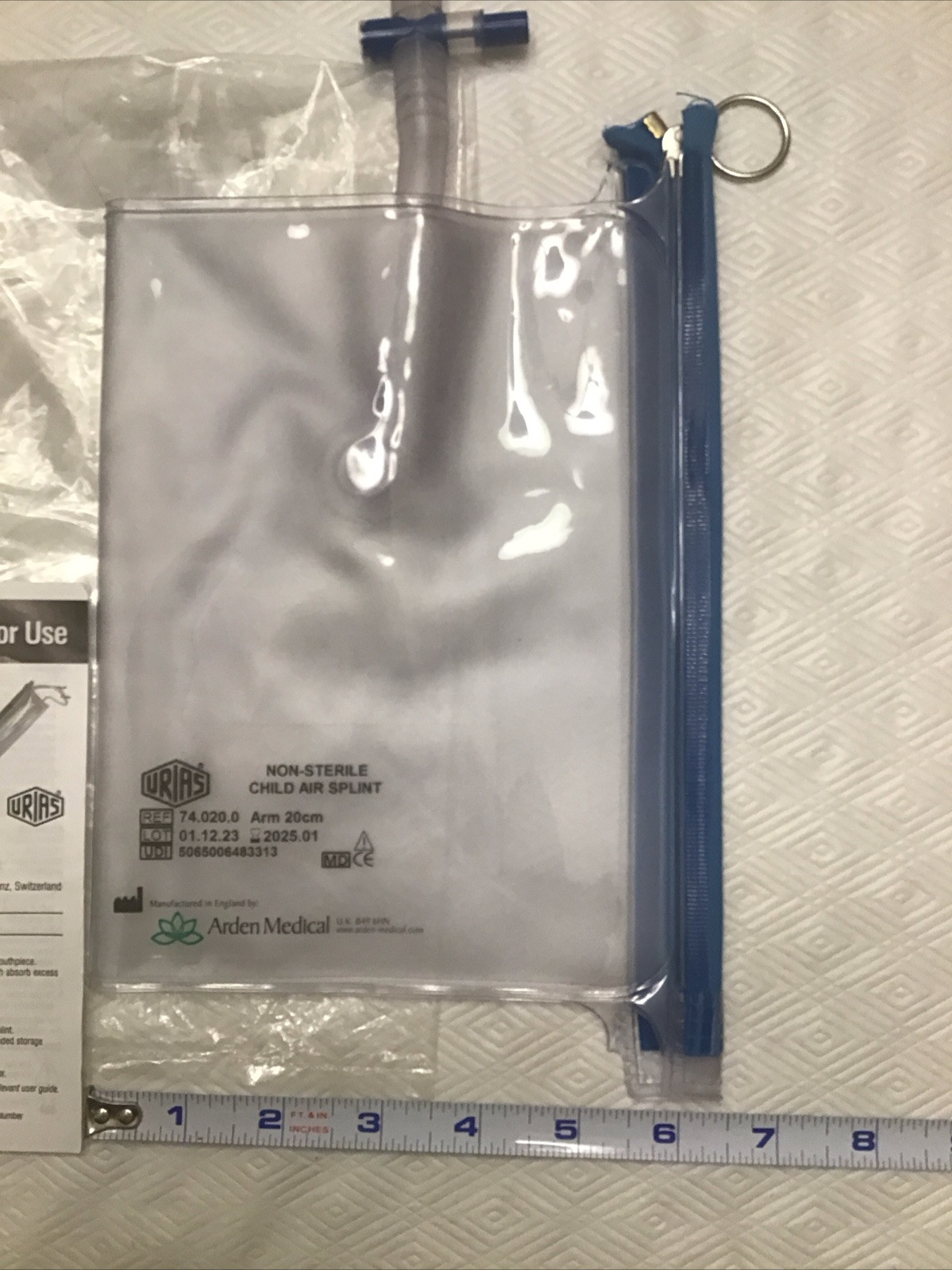Arden Medical Non-Sterile Child Air Splint Arm 20cm NWOB