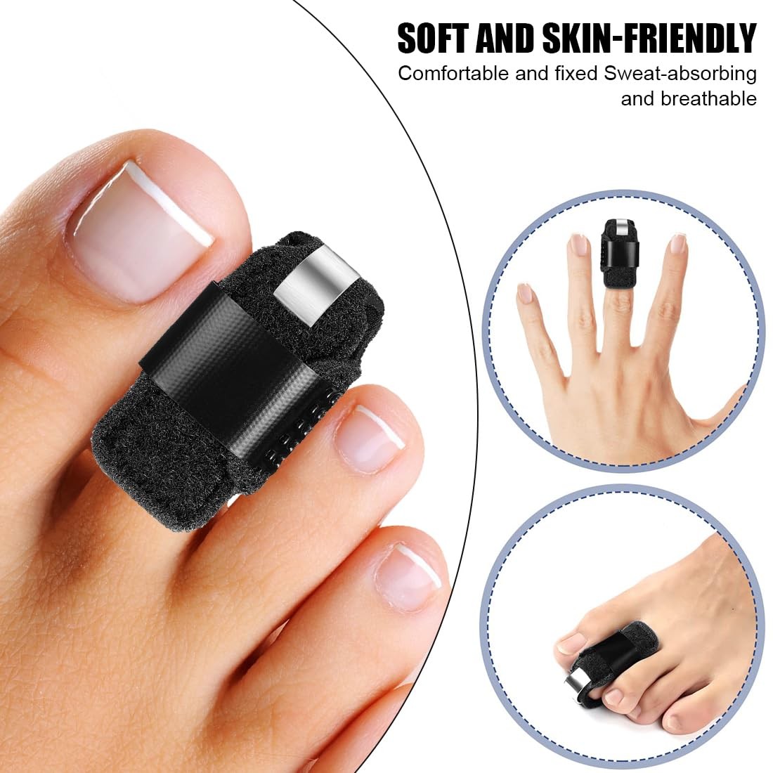 LINXIU Toe Splint for Broken Straightener Brace Women Men 11cm/4.3inch