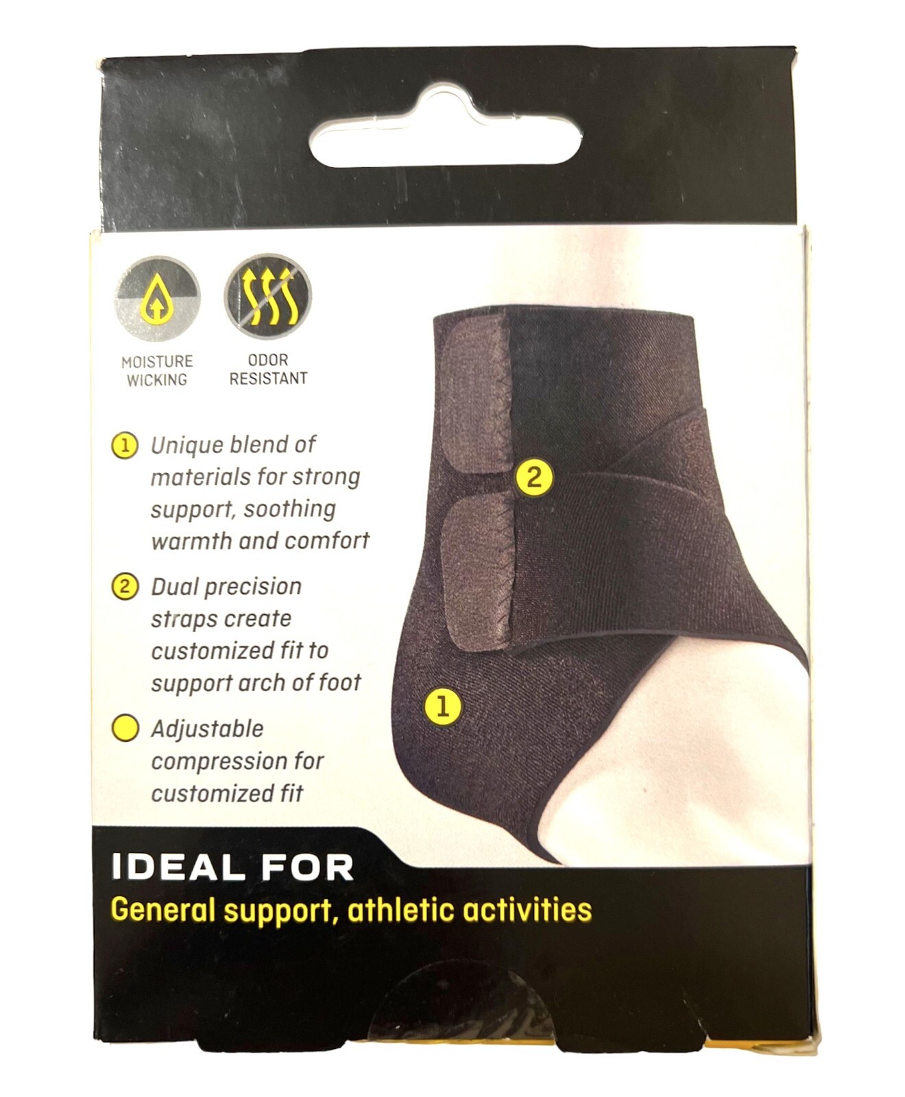 Futuro Ankle Performance Support Adjustable Size Moderate Support Black NEW