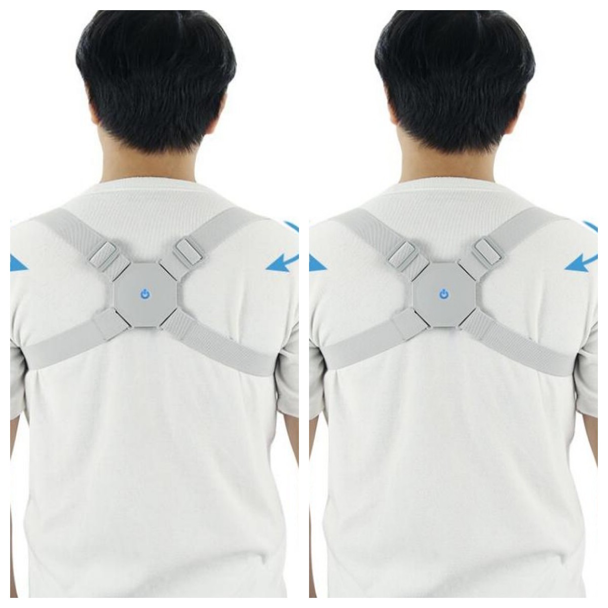 Smart Posture Corrector Bluetooth Vibration Sensor Back Brace Trainer Reminder