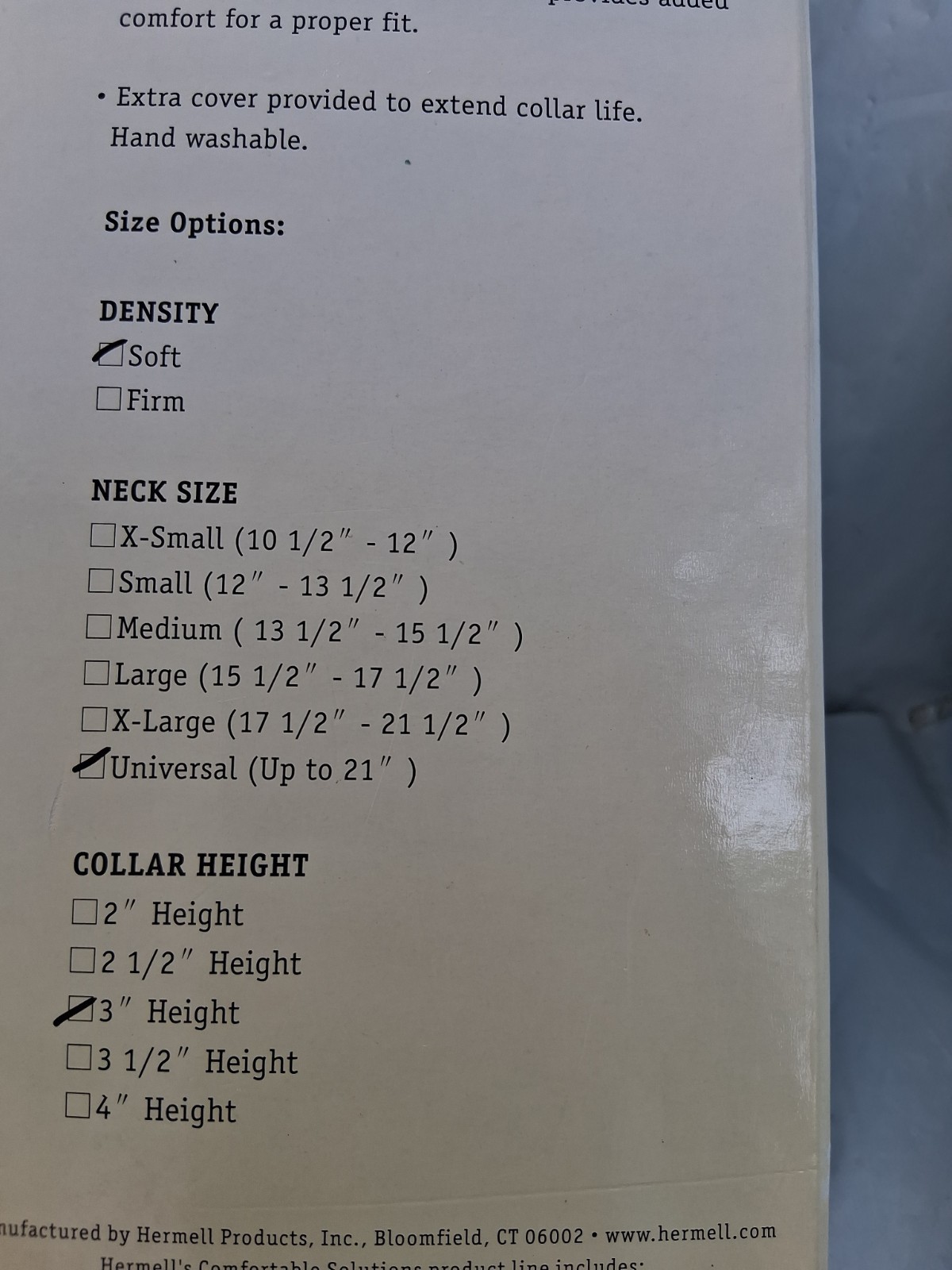 Adjustable Neck Brace Soft Foam Cervical Collar Relief model FG005