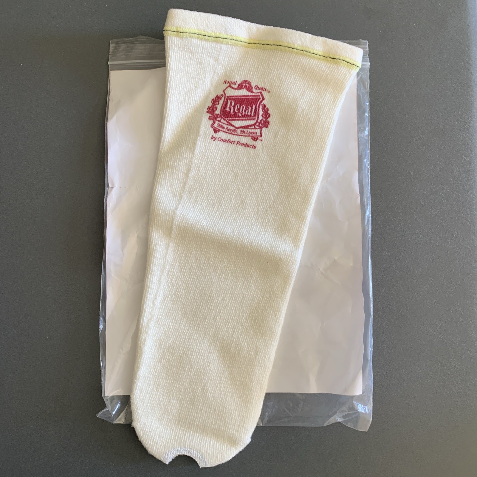 3 QTY Regal Acrylic Stretch Prosthetic Sock, Size Med/REG Fits 1-2 Yellow