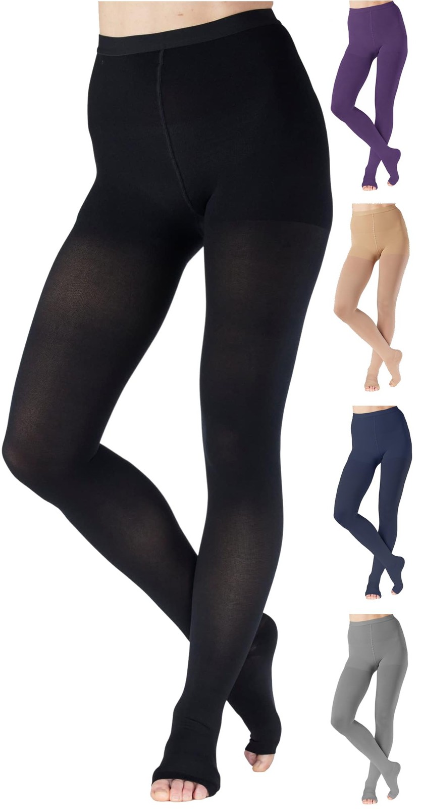 ABSOLUTE SUPPORT Compression Pantyhose 20-30mmHg, Opaque, Black, 5X-Large | R…