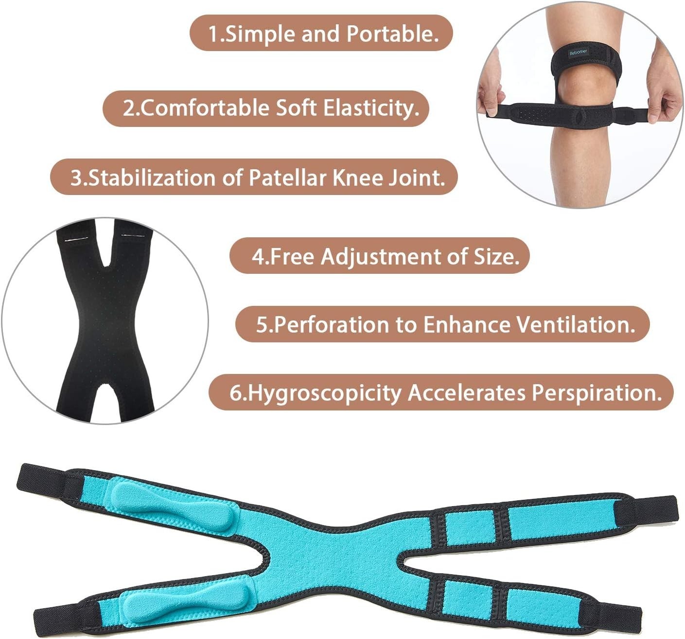 Ultimate Knee Pain Relief Strap – 3D Silicone Insert & Dual-Strap Adjustable Fit