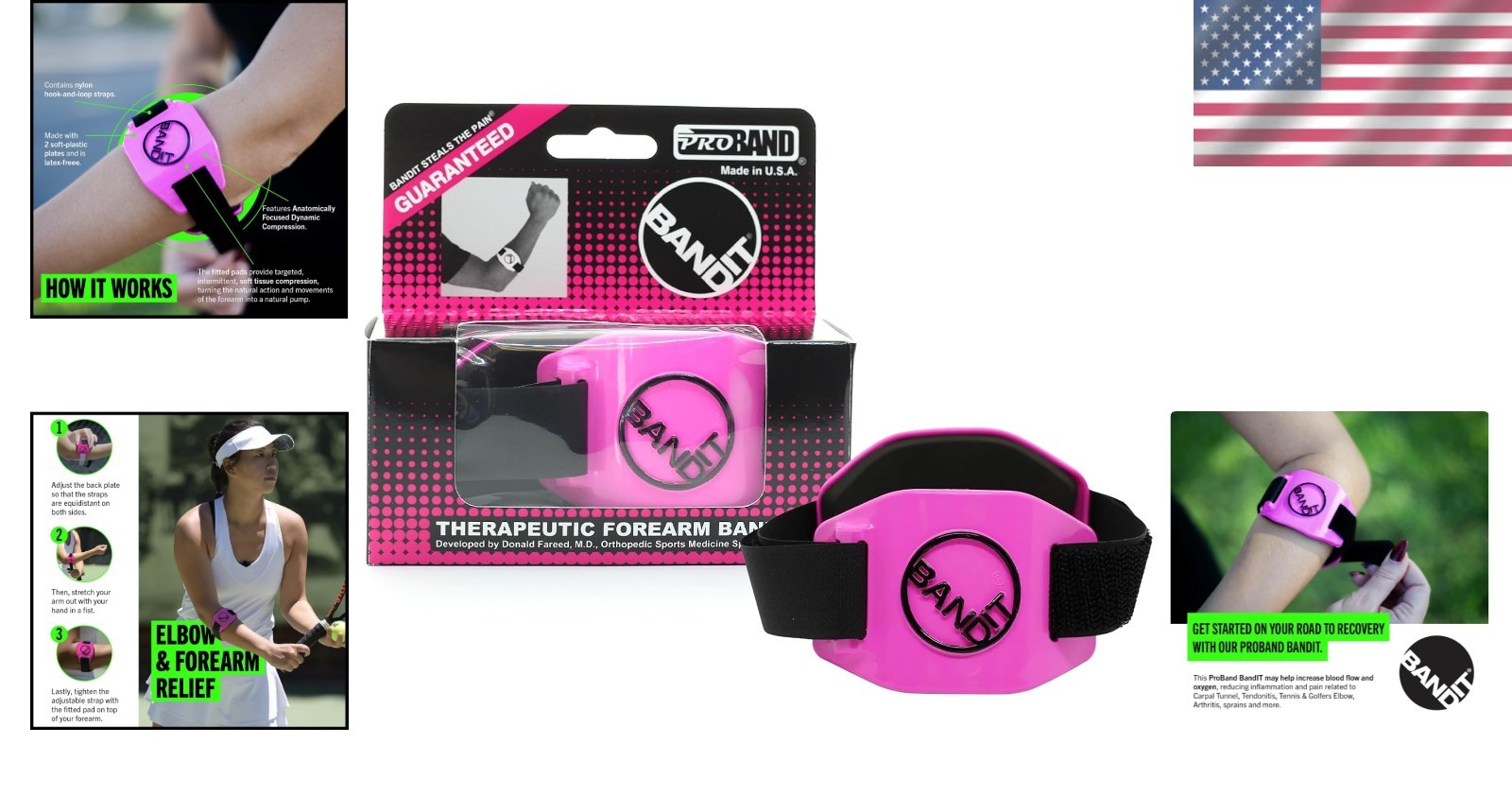 BandIT PINK – Tennis & Golfers Elbow Relief