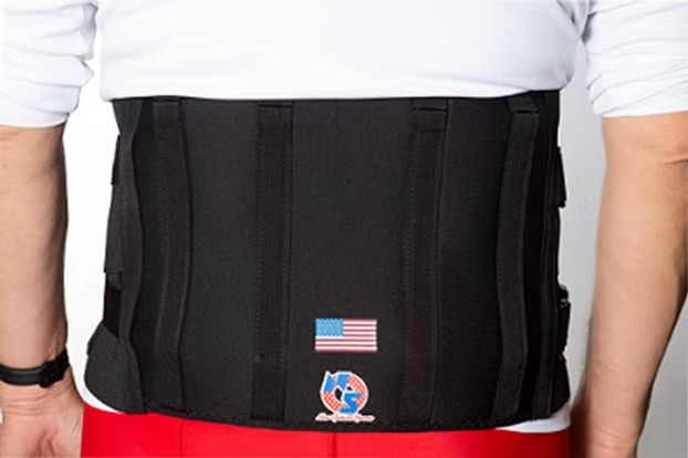 New Options Sports 2XL 12” X 40inch Back Brace Black Side Support Ribs $59