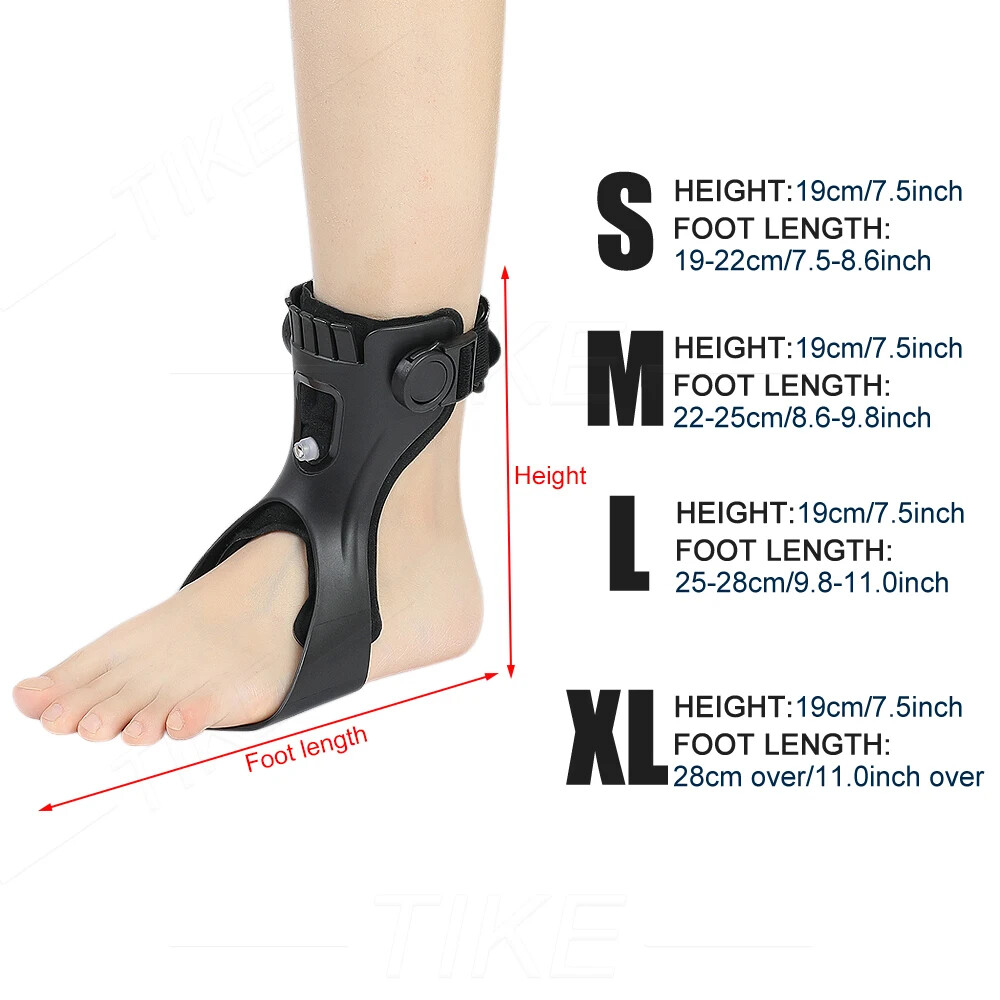 Adjustable Foot Droop Splint Brace Orthosis Ankle Varus & Valgus Fixed Strips US