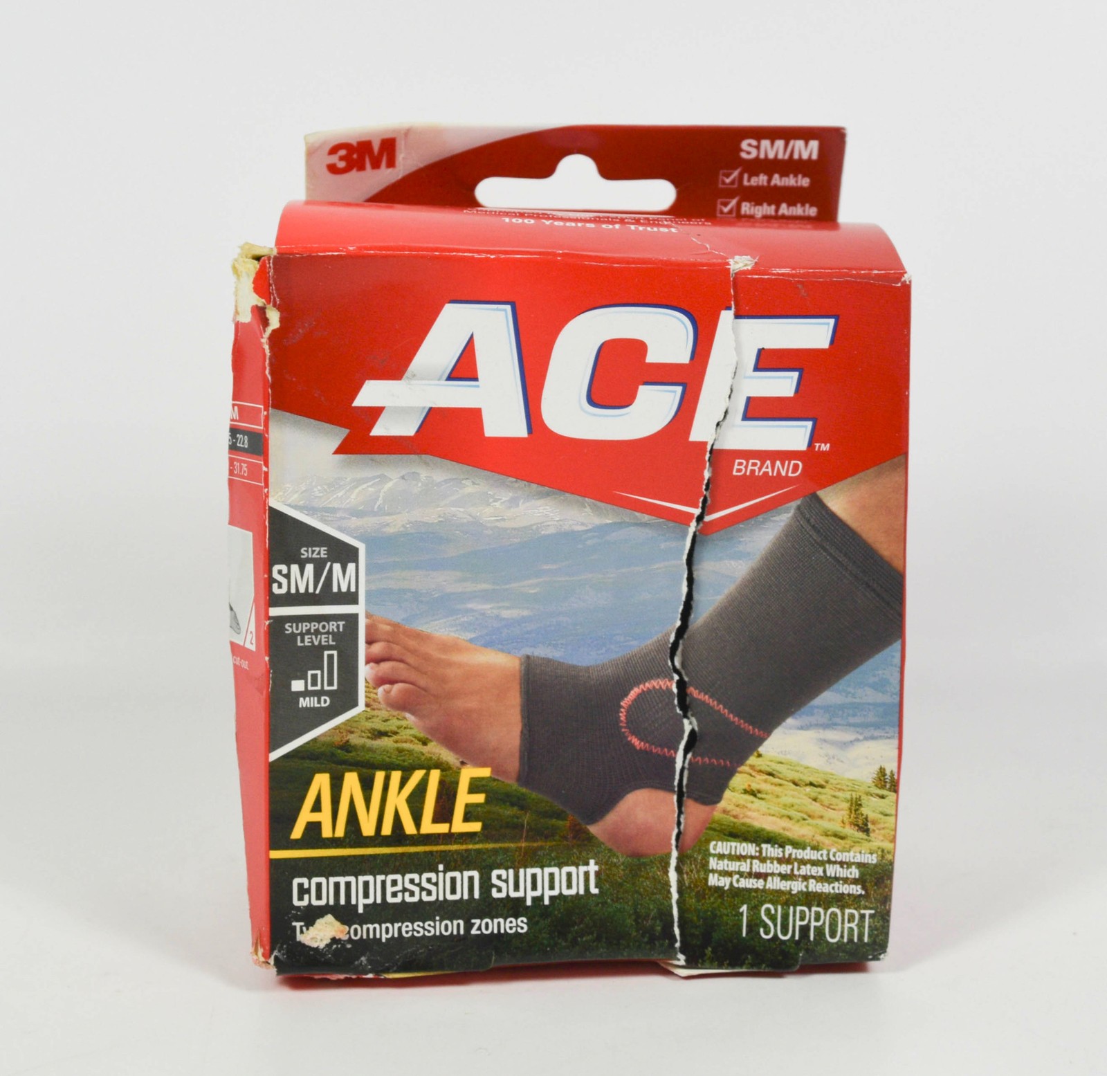 Ace Brand Ankle Compression Support – Black- Size SM/M