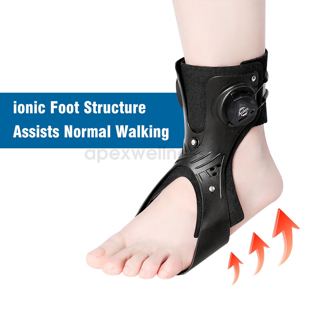 Dial Lock AFO Foot Drop Brace Inflatable Air Liner Ankle Stabilizer Inversion
