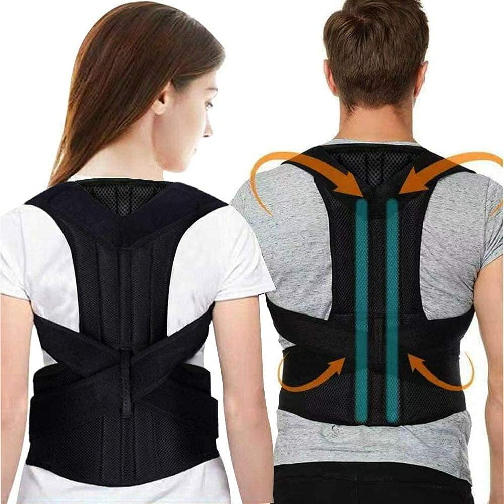 Adjustable Unisex Magnetic Posture Corrector Back Shoulder Support Brace Belt
