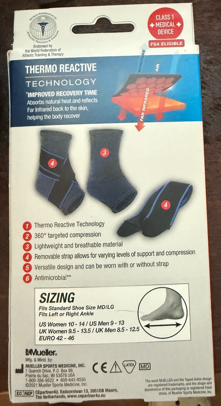 Mueller Sports Medicine Ankle Support w/Removable Strap Med/Lg