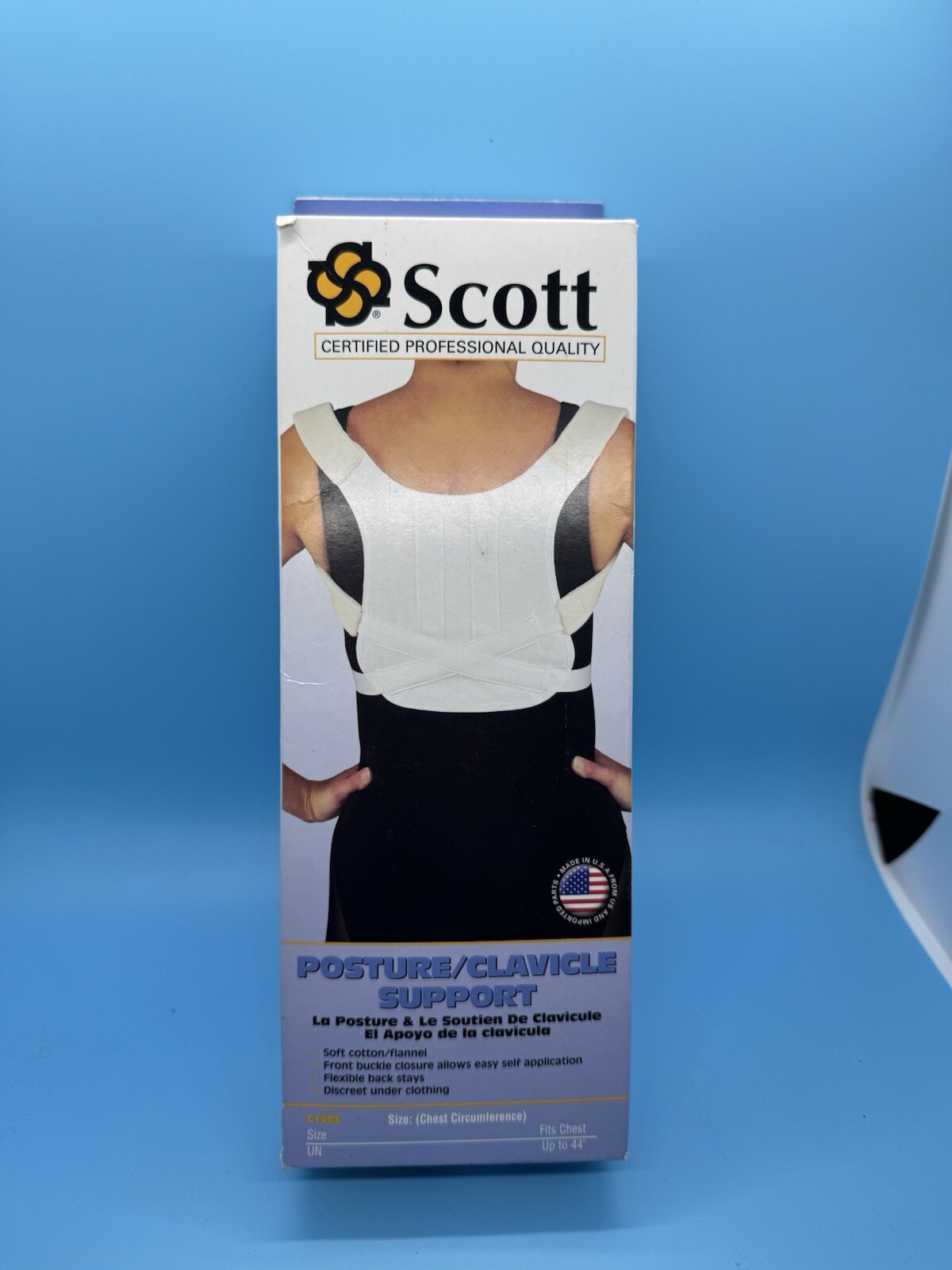 Scott POSTURE & CLAVICLE SUPPORT One Size White Free Shipping
