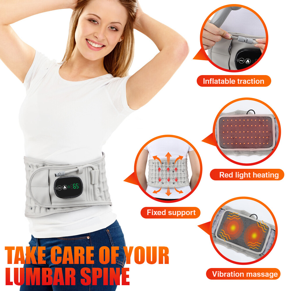 Heating Massage Decompression Belt Lumbar Support for Lower Back Pain Relief