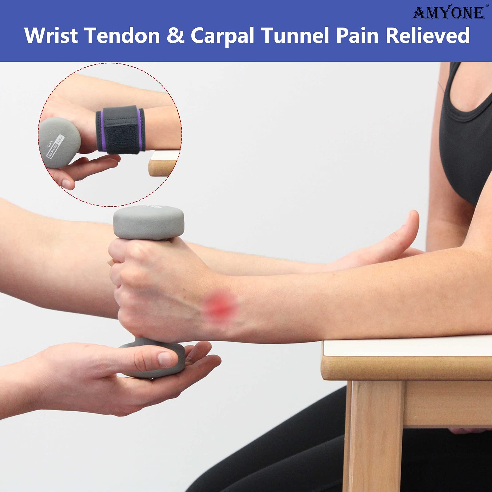 Wrist Brace 2 PACK Wrist Wraps for Carpal Tunnel for Women. Wrist Support for…