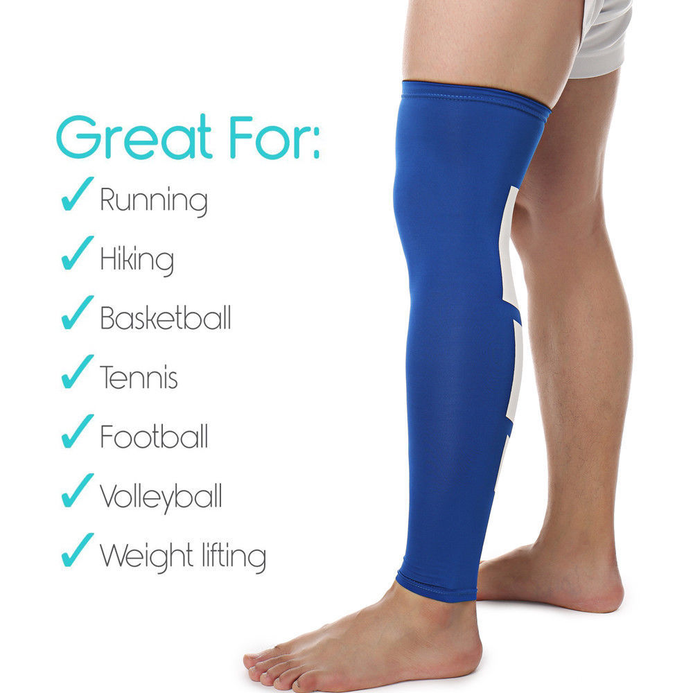 Knee Leg Sleeve Compression Brace Support Sport Pain Arthritis Relief Running HG