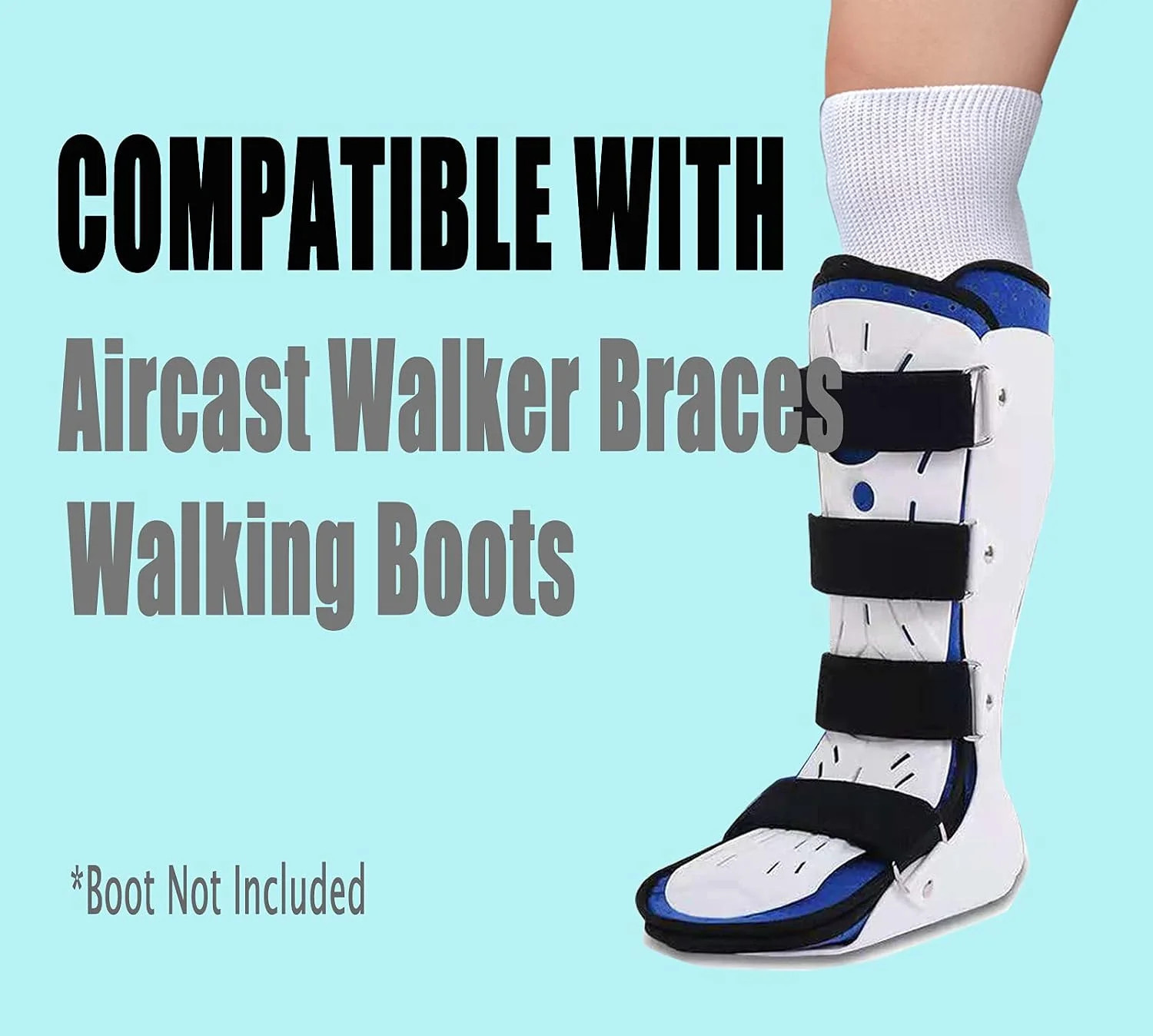 Replacement Socks for Air Cast Walking Boot – 2 Pairs Orthopedic Liners