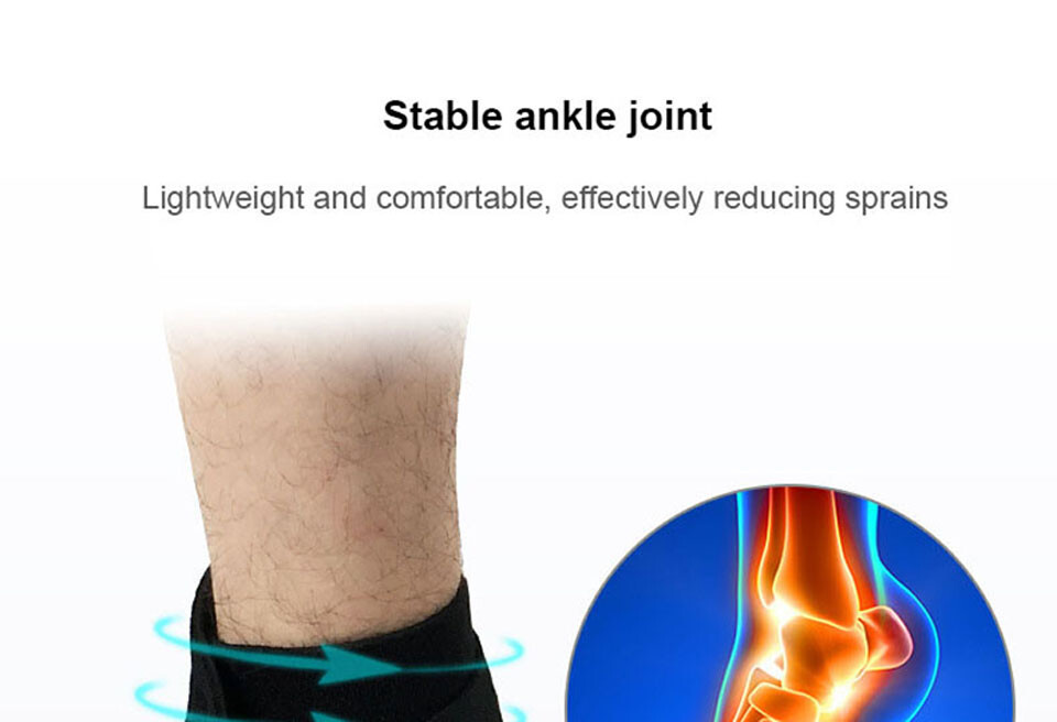 1 Pair Elastic Ankle Support Brace Compression Band for Gym Running Sports