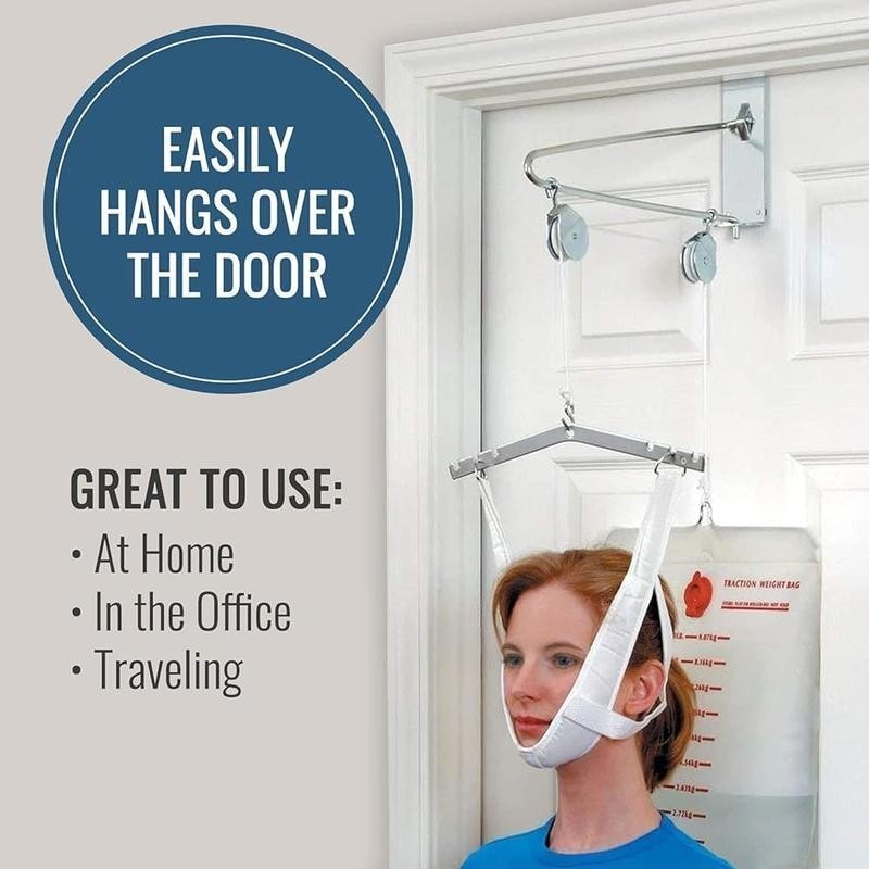 Over Door Cervical Traction Device Neck Stretcher Pain Relief Posture Corrector