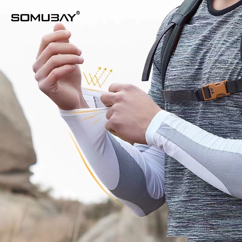 1 pair Arm Compression Sleeves Warm Arm Covers for Men Women UV Protection