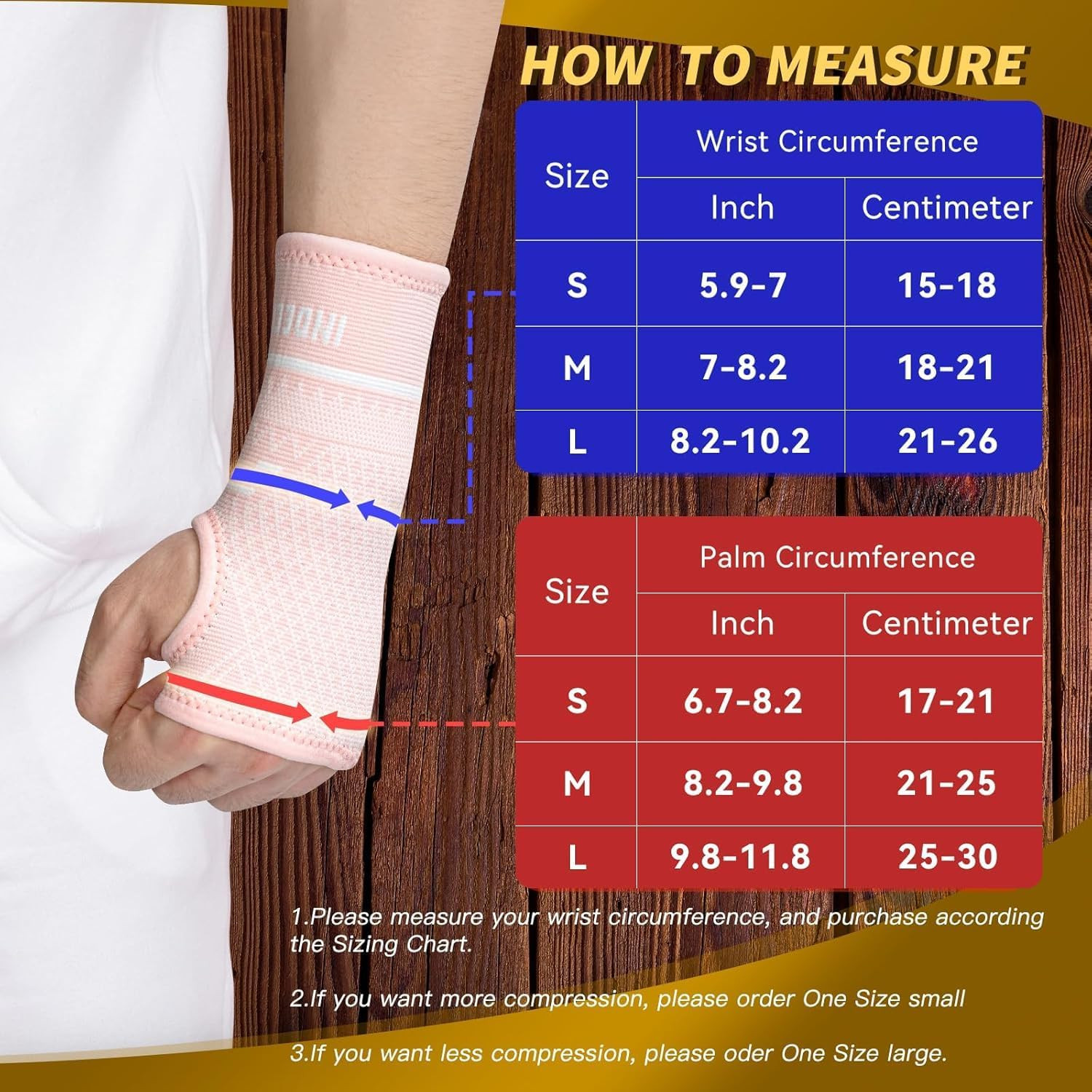 Copper Wrist Compression Sleeve 1 Pair, Comfortable Hand Brace Support for Arthr
