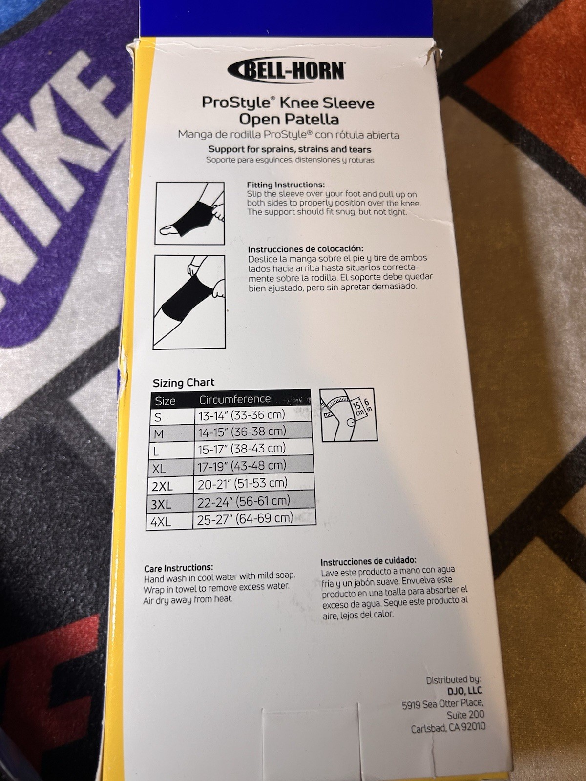 Bell-Horn Prostyle Knee Sleeve Open Patella, Size Large 15-17” 28-43 cm