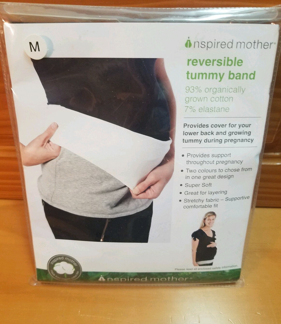 Inspired Mother Black Med Pregnant Postpartum Maternity Back Support tummy band