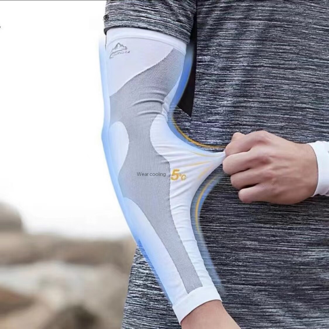 1 pair Arm Compression Sleeves Warm Arm Covers for Men Women UV Protection