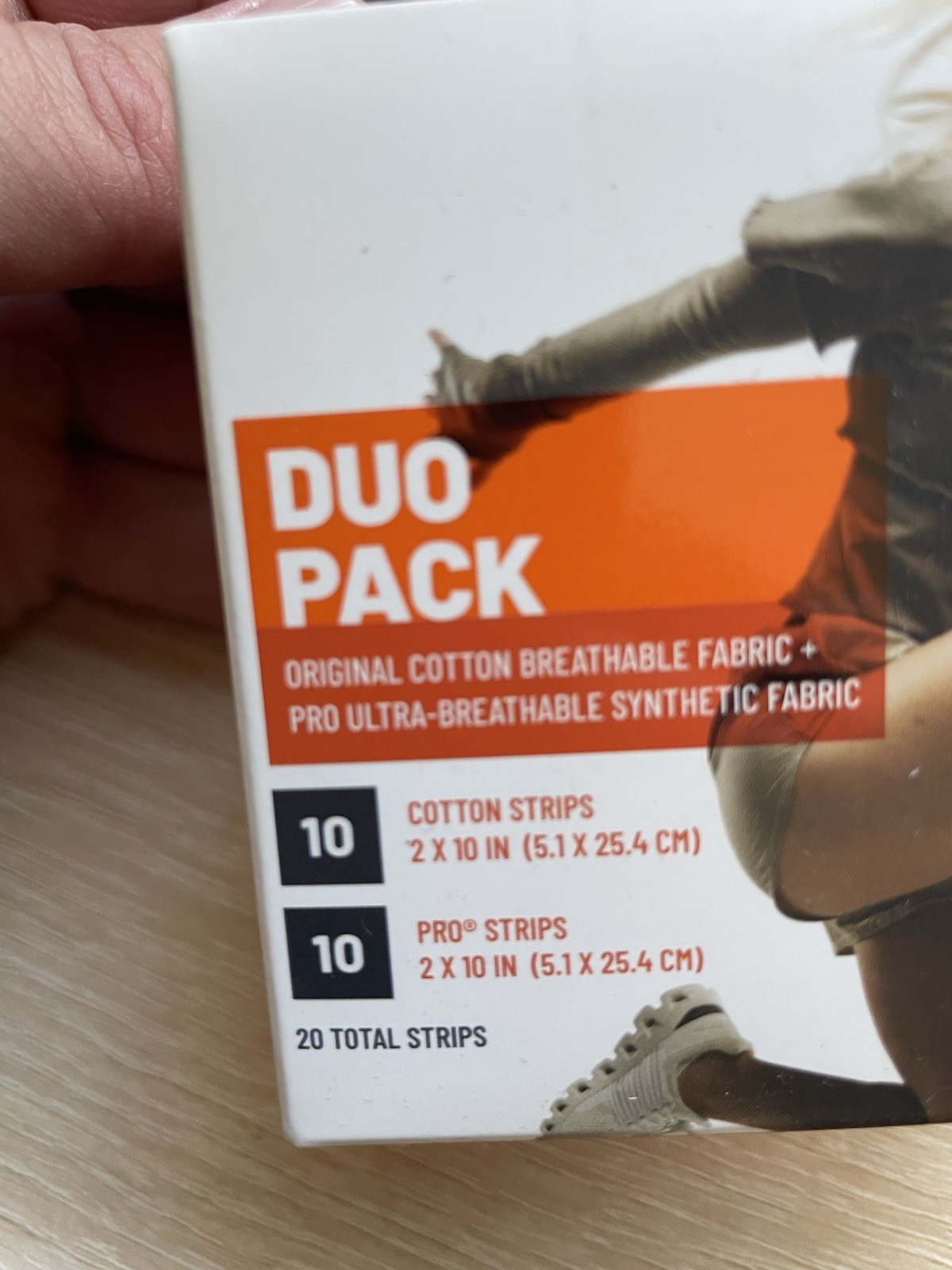 KT Tape Duo Pack 20 Strips 10″ Kinesiology Therapeutic cotton + Pro Black