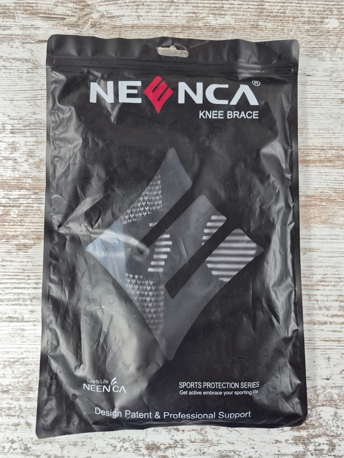 Neenca Knee Brace Sleeve Professional Large Black Gray 86% Nylon