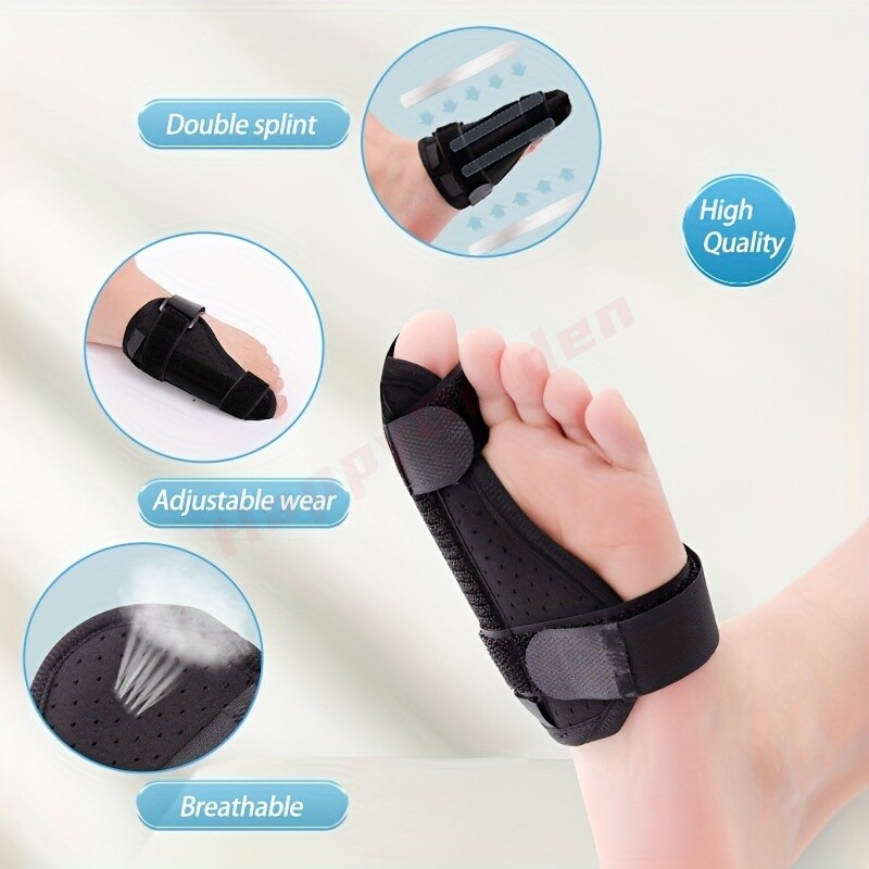 Toe Splint With Aluminum Strip Breathable Lightweight Foot Brace Fractured Toes