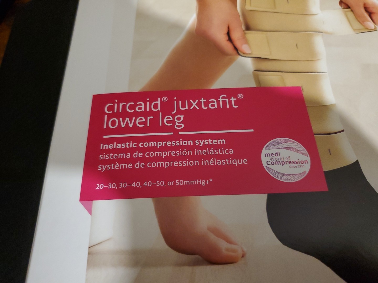 NIB – medi Circaid Juxtafit Essentials Lower Leg – BLACK LARGE 36 cm # CJF33503