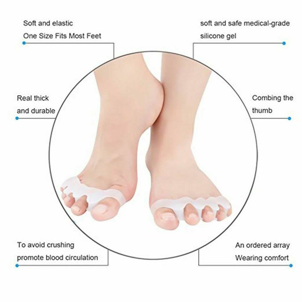 2-4Pcs Bunion Corrector Hammer Toe Straightener Splint Orthopedic Brace Silicone