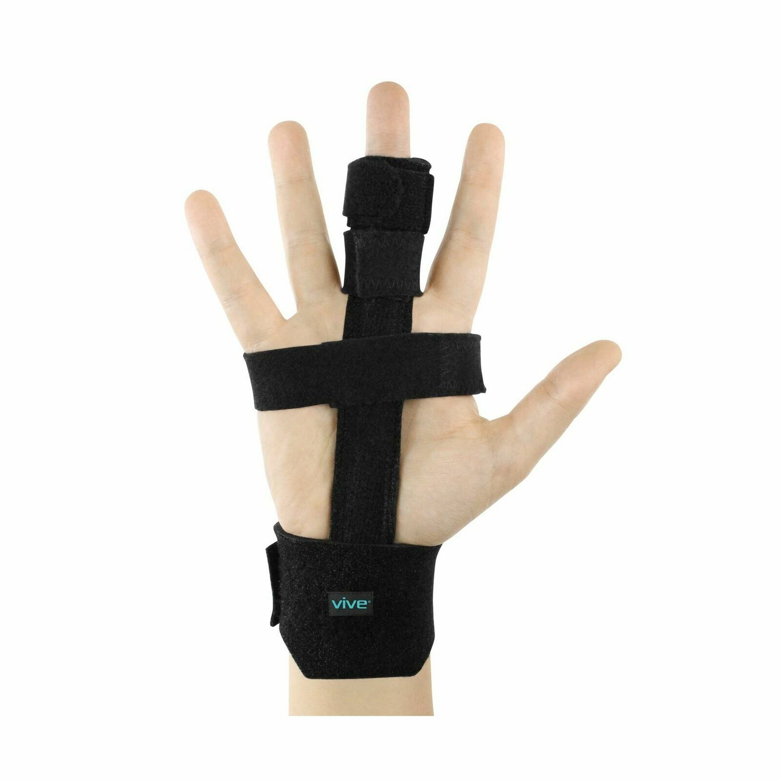 VIVE Trigger Finger Splint -Hand Support- Fits All Fingers & Thumbs-Unisex-BLACK
