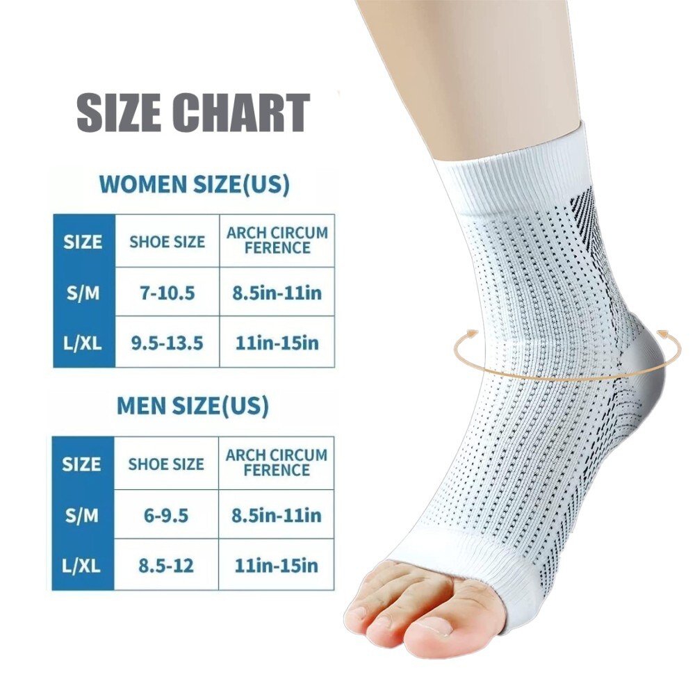 Compression Sleeve Support PLANTAR FASCIITIS Foot Pain Valgus Heel Ankle Socks