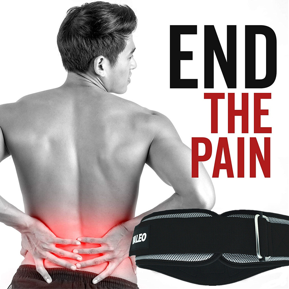 Adjustable Weight Lifting Lumbar Support Lower Waist Back Belt Brace Pain Relief