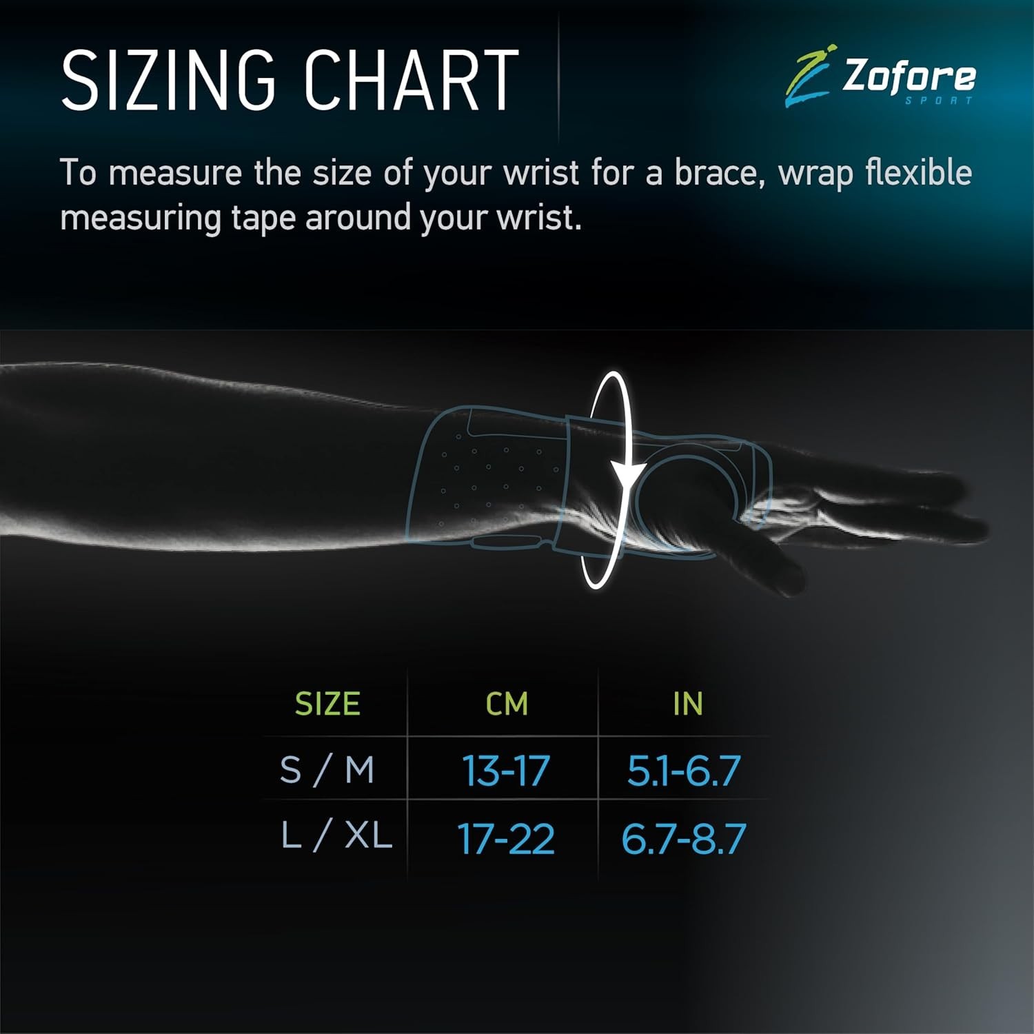 ZOFORE SPORT Carpal Tunnel Wrist Brace Night Support – Adjustable Splint