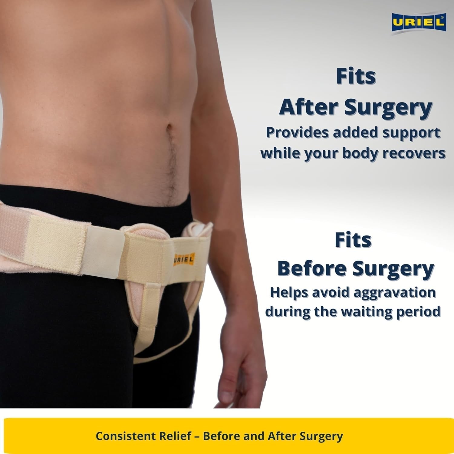Double Sided Inguinal Hernia Belt for Men Pre and Post Surgery Truss size Large