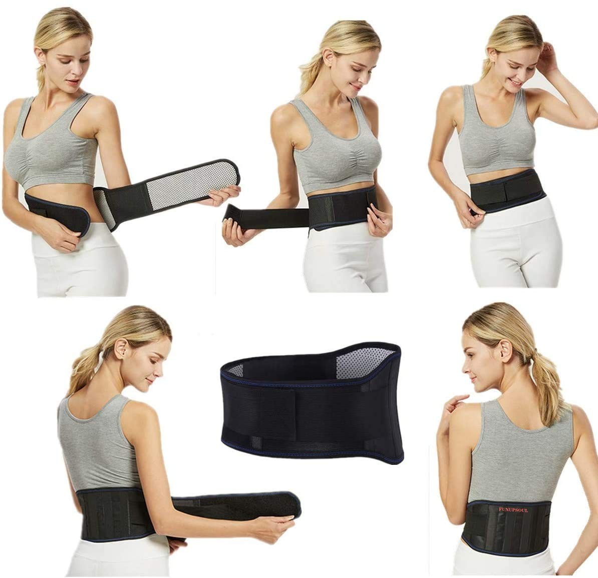 Effective X-Large Lower Back Support Belt with Self-Heating and Magnetic Therapy
