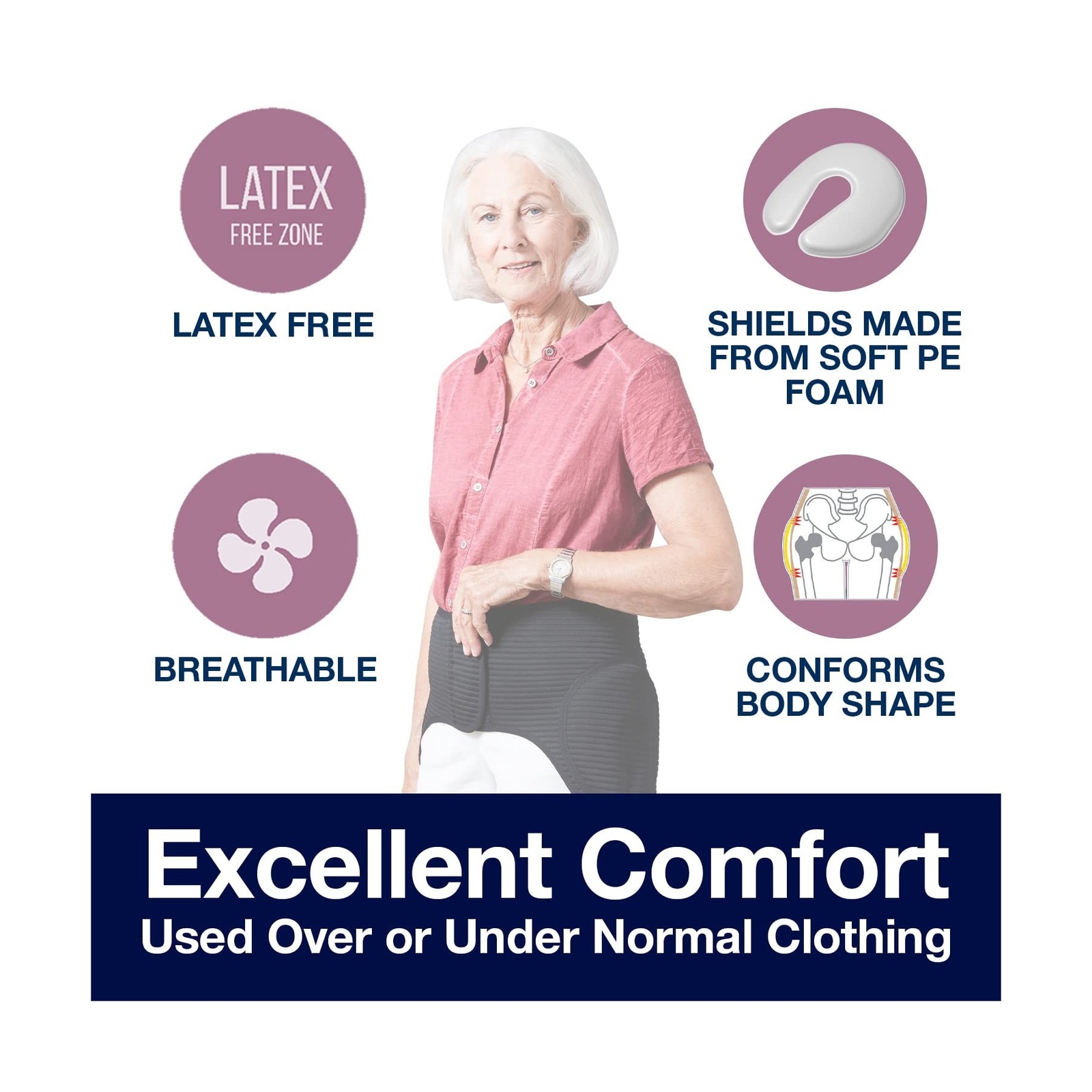 Active Hip Protector Belt Fall Fracture Injury Prevention Hip Pads for Elderl…