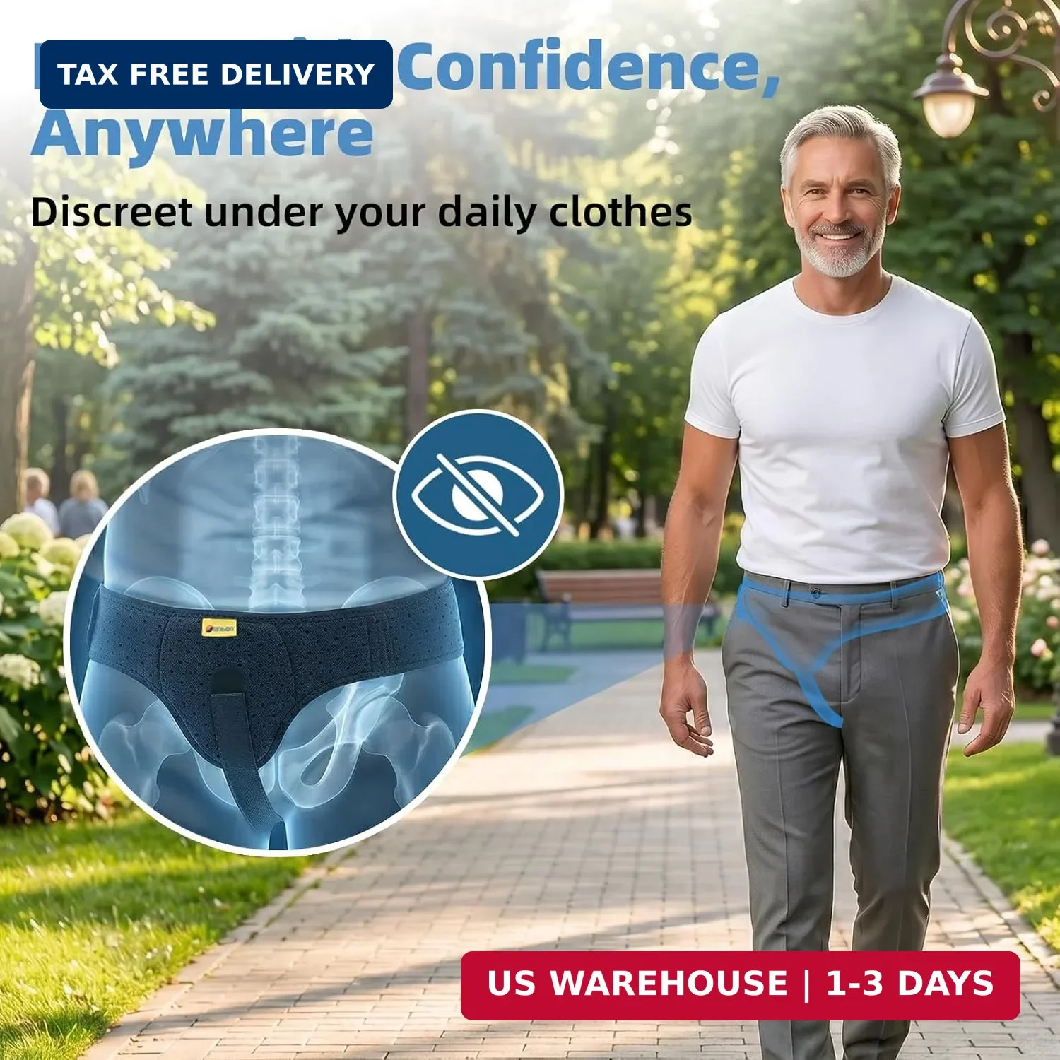 Tenbon Hernia Belts for Men and Women Left or Right Side Hernia Support.